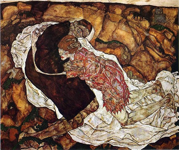 席勒,死神与少女,1915